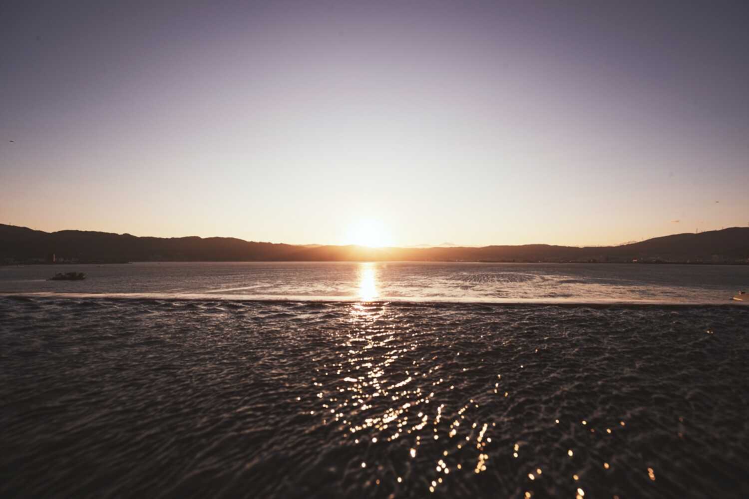 混浴展望露天風呂・夕景